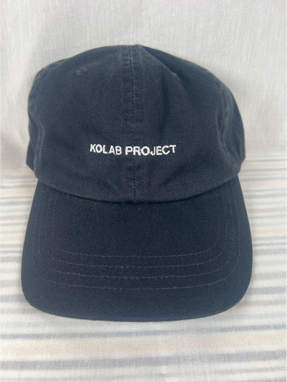 Kolab Project Black Strapback Baseball Hat Dad Hat